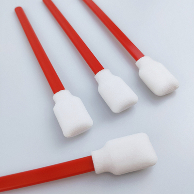 Aucune mousse rouge de fibre n'a incliné la tête d'éponge de place de rectangle d'écouvillons