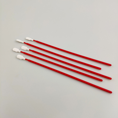 Écouvillon de nettoyage de polyester non pelucheux avec la lentille optique de palette de laboratoire flexible de nettoyage