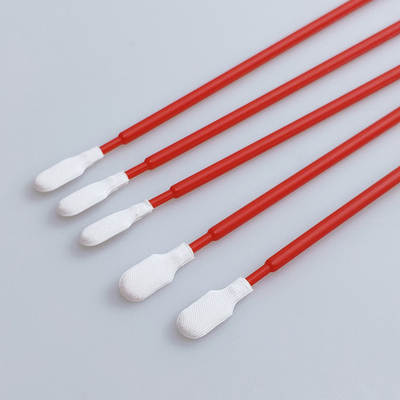 Le polyester principal de longue palette rouge non pelucheuse jetable de bâton tamponne la longueur de 165mm