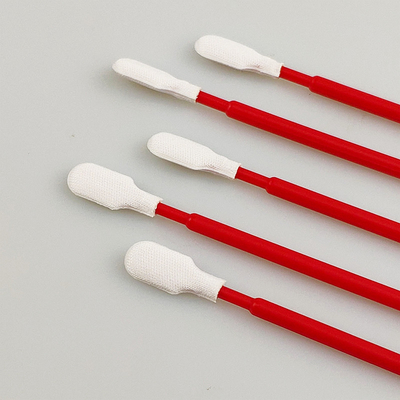 Écouvillon de nettoyage de polyester non pelucheux avec la lentille optique de palette de laboratoire flexible de nettoyage