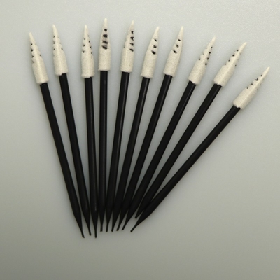 L'astuce aiguë en spirale non pelucheuse de mousse tamponne la longueur des applicateurs 76mm