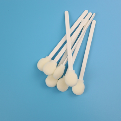 Pp blancs collent l'écouvillon nasopharyngal rond de collection de spécimen de l'astuce COT de mousse