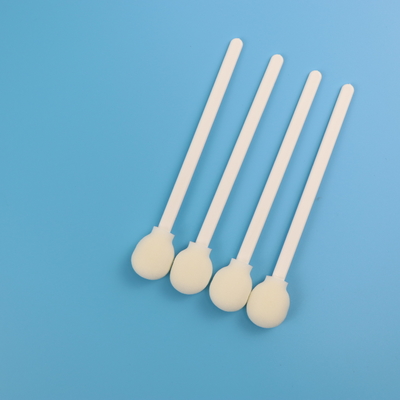 Pp blancs collent l'écouvillon nasopharyngal rond de collection de spécimen de l'astuce COT de mousse