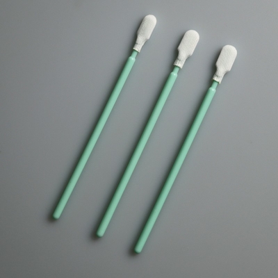 long écouvillon de polyester de Cleanroom de poignée de 165mm pour le nettoyage industriel