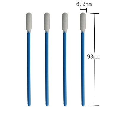 le nettoyage industriel non pelucheux de mousse de 93mm tamponne la poignée bleue de bâtons