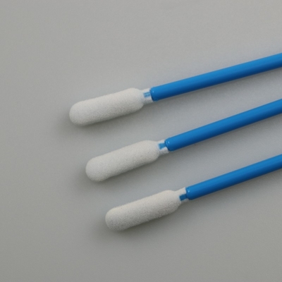 le nettoyage industriel non pelucheux de mousse de 93mm tamponne la poignée bleue de bâtons