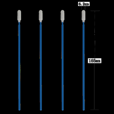 165mm longs écouvillons non pelucheux d'astuce de mousse de Cleanroom de poignée pour des cannelures