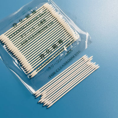 Swab à tête pointue sans lingot de coton pour le nettoyage électronique - 25 PCS / sac de coton de salle blanche