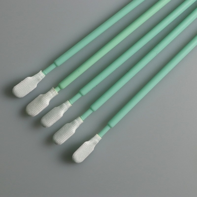 Le Cleanroom d'astuce de polyester tricoté longue par poignée tamponnent non pelucheux