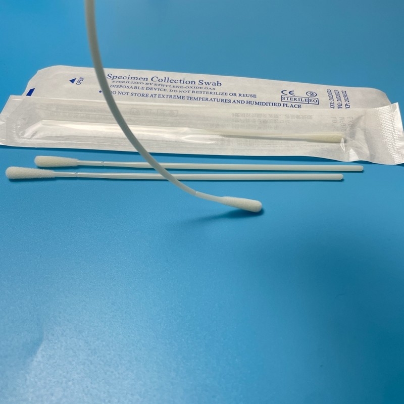 Écouvillons de prélèvement en mousse EO stérile de 150 mm de long pour une collecte sûre d'échantillons sans germes