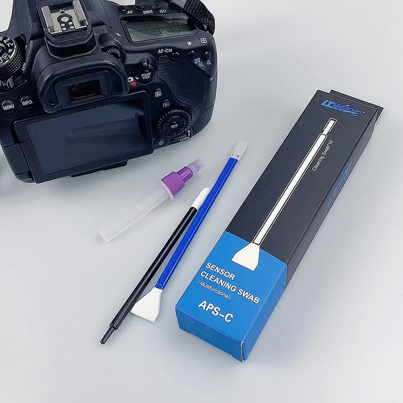 Écouvillons de nettoyage sans capteurs mous pour appareil photo absorbant en microfibre en forme de V