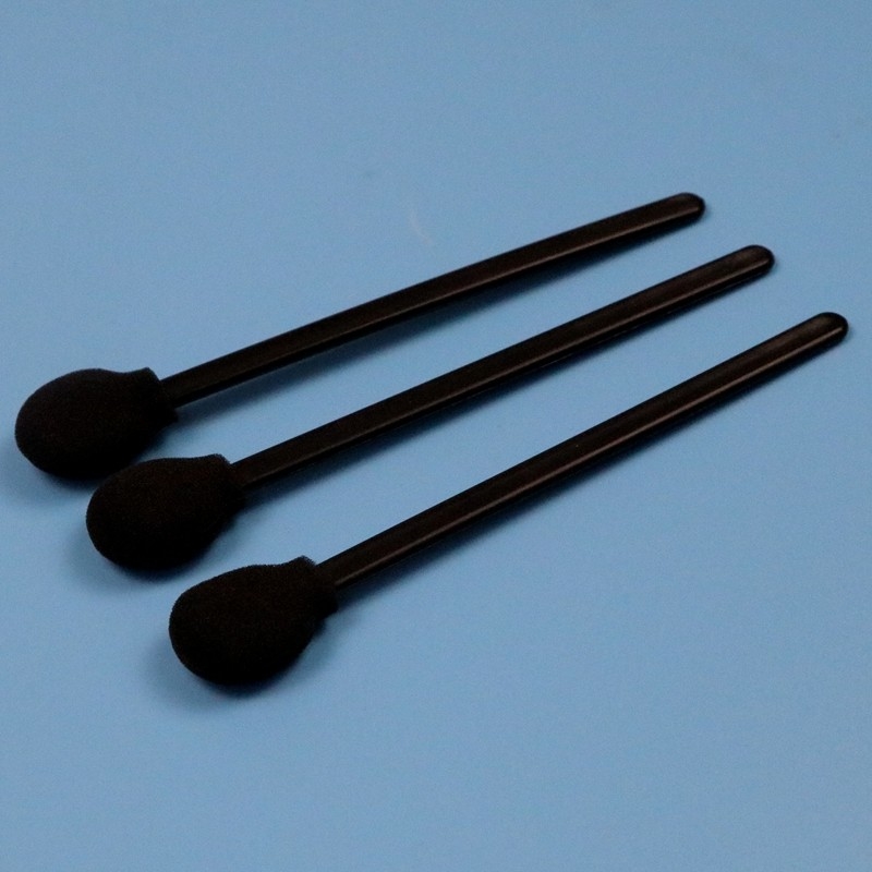 708 écouvillon rond sans lingot, écouvillon noir en mousse de salle blanche pour le nettoyage des voitures