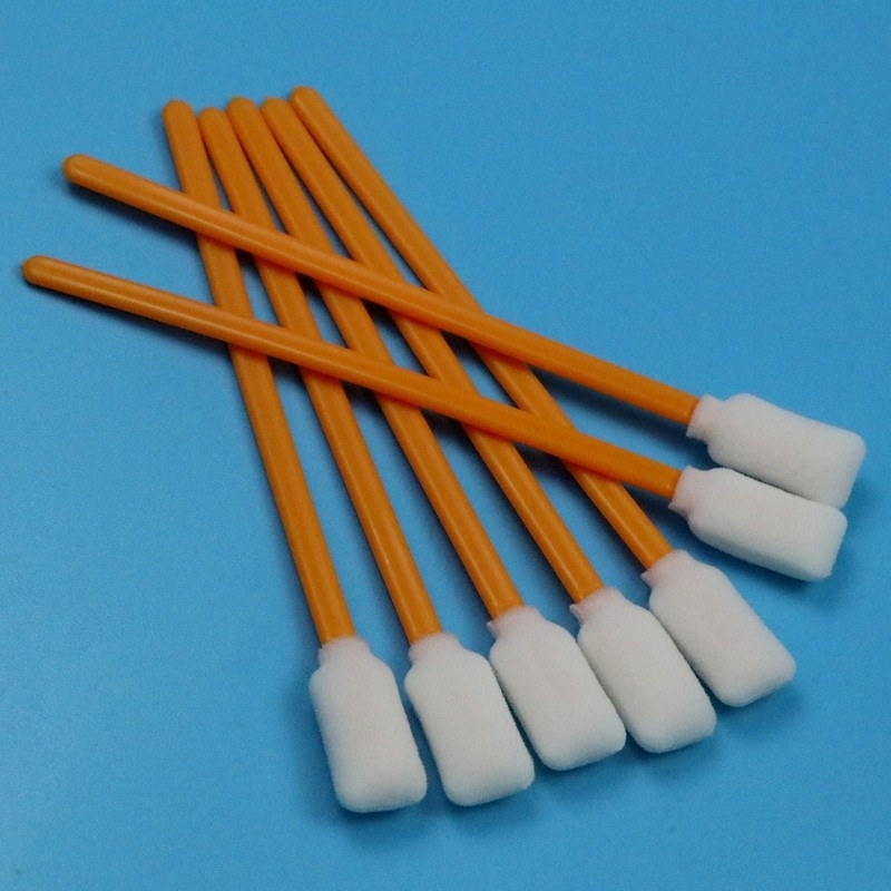 5&quot; Swab en mousse rectangulaire sans linte Orange Stick Imprimante à jet d'encre Nettoyage en mousse pour salle blanche