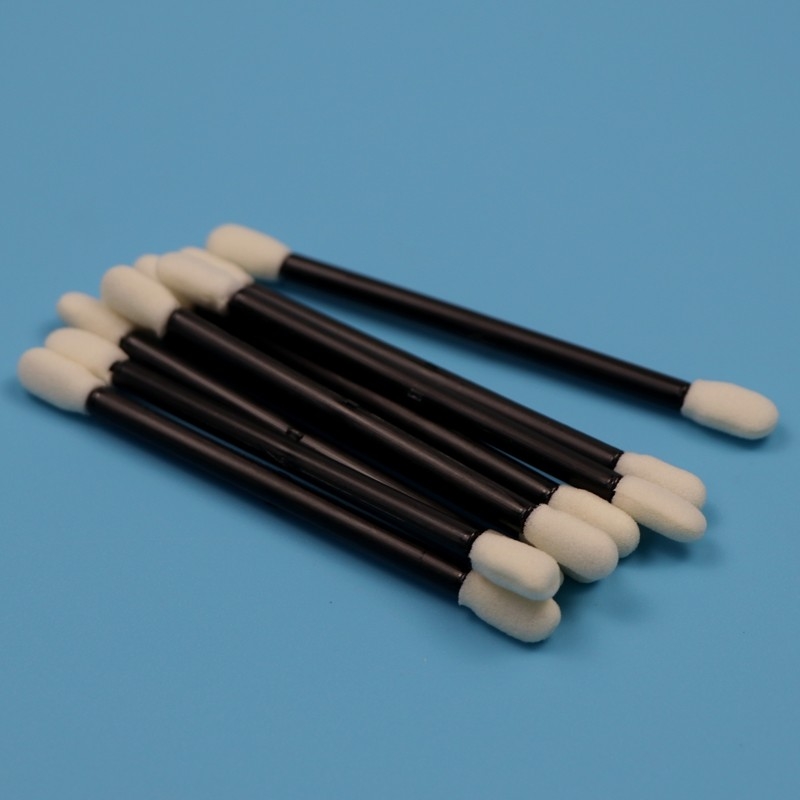 Lint libre à double extrémité comprimé petit essuie-glace de salle blanche Essuie-glace en mousse de nettoyage de voiture avec poignée noire