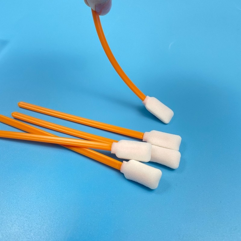 Des écouteurs de nettoyage de 5 pouces à usage multiple, des astuces en mousse orange rectangulaire, des poignées en PP durables, un design sans effusion.