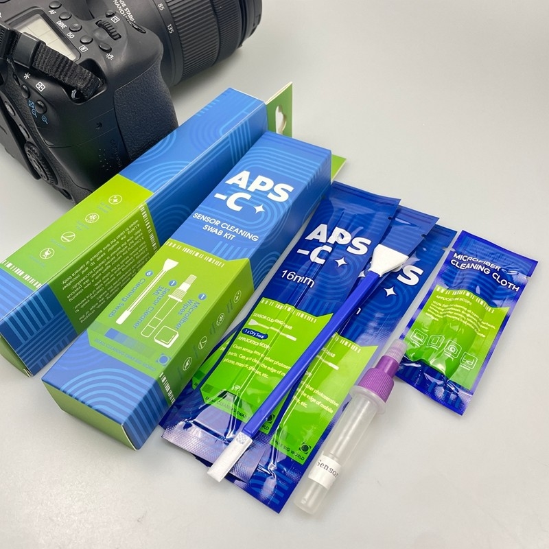 3 en 1 APS-C Camera Sensor Swab Kit de nettoyage individuel emballé avec le nettoyeur de capteurs