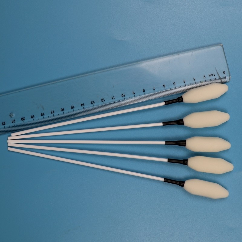 21cm long bâton en PP grosse tête de pagaie bâton d'éponge médicale Trocar essuie-glace en mousse