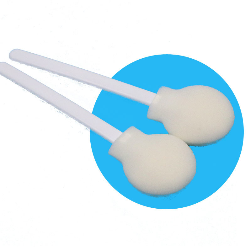 108 mm Bande blanche PP jetable 30 mm Grosse tête ronde Bande d'éponge médicale Circulaire Applicateur de tampon en mousse