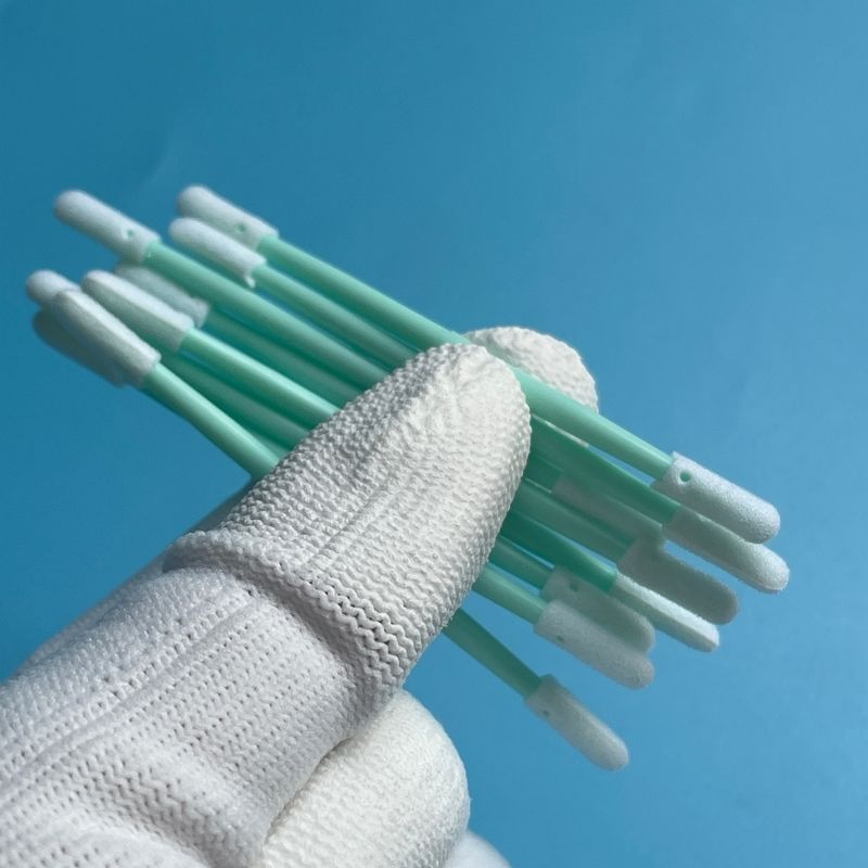 72 mm écouvillon en mousse à double extrémité - 3,8x3,4 mm petite pointe - pour les plaquettes de soudure de PCB, les broches de connecteur et les résidus de puces - 100 pièces