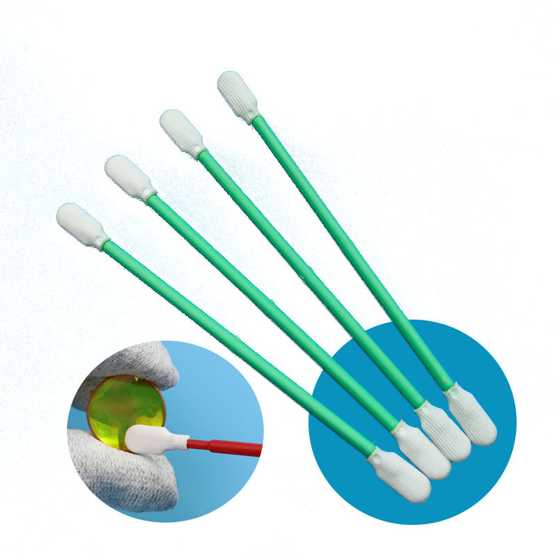 Tête de pagaie sans lingot ESD écouvillon de salle blanche nettoyage optique écouvillon en polyester à double tête
