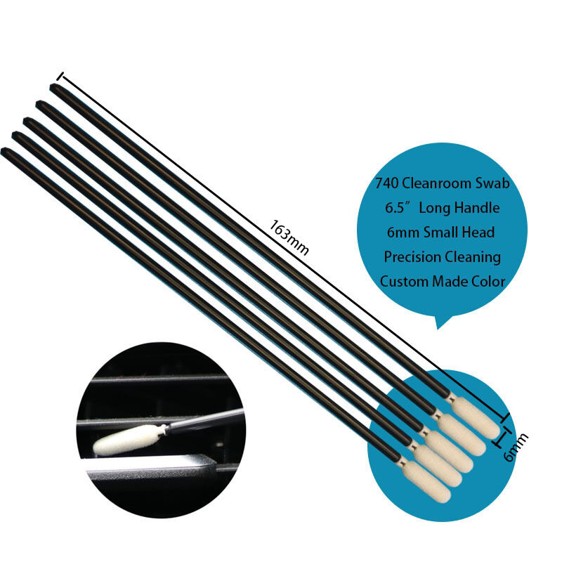 TX740 non pelucheux 6.5 "Extra Long poignée éponge de précision détaillant écouvillon imprimante nettoyage écouvillon en mousse pour le nettoyage de voiture