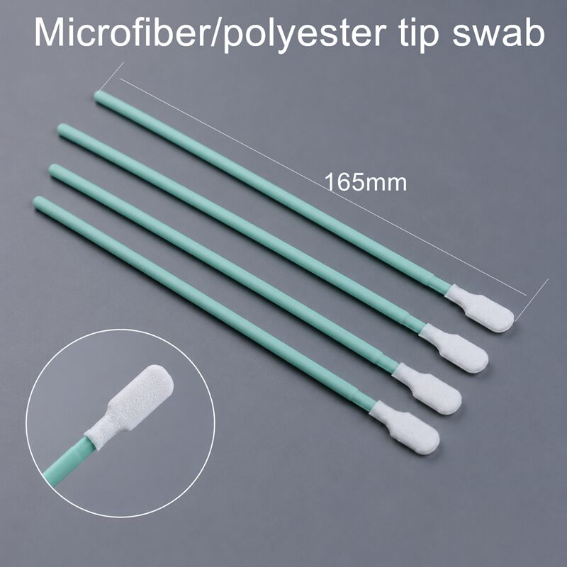 TX761 Swab en polyester de salle blanche avec pointe sans lingots et poignée de PP durable pour le nettoyage des PCB et des lentilles optiques 6,6 pouces 100pcs