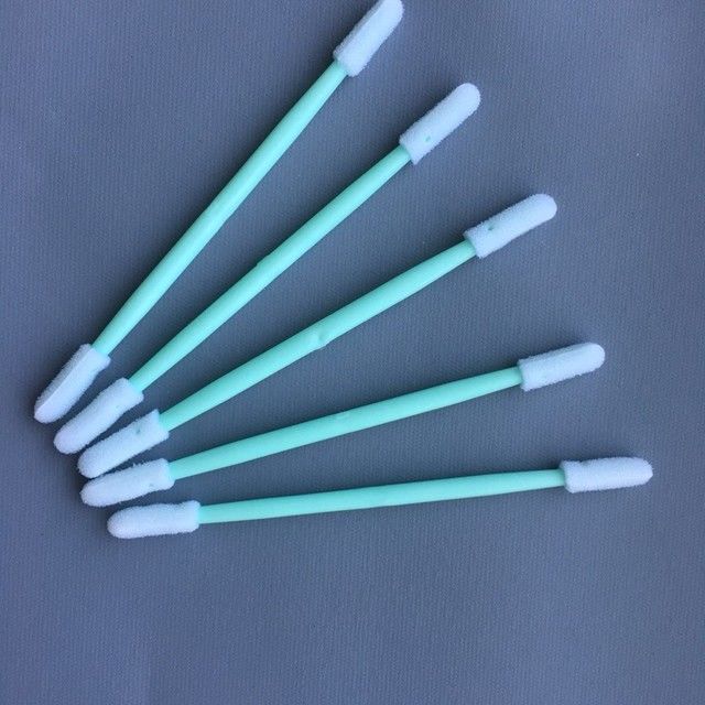 Écouvillon en mousse à double tête ronde de 71 mm avec poignée en polypropylène pour salle blanche et micro-nettoyage